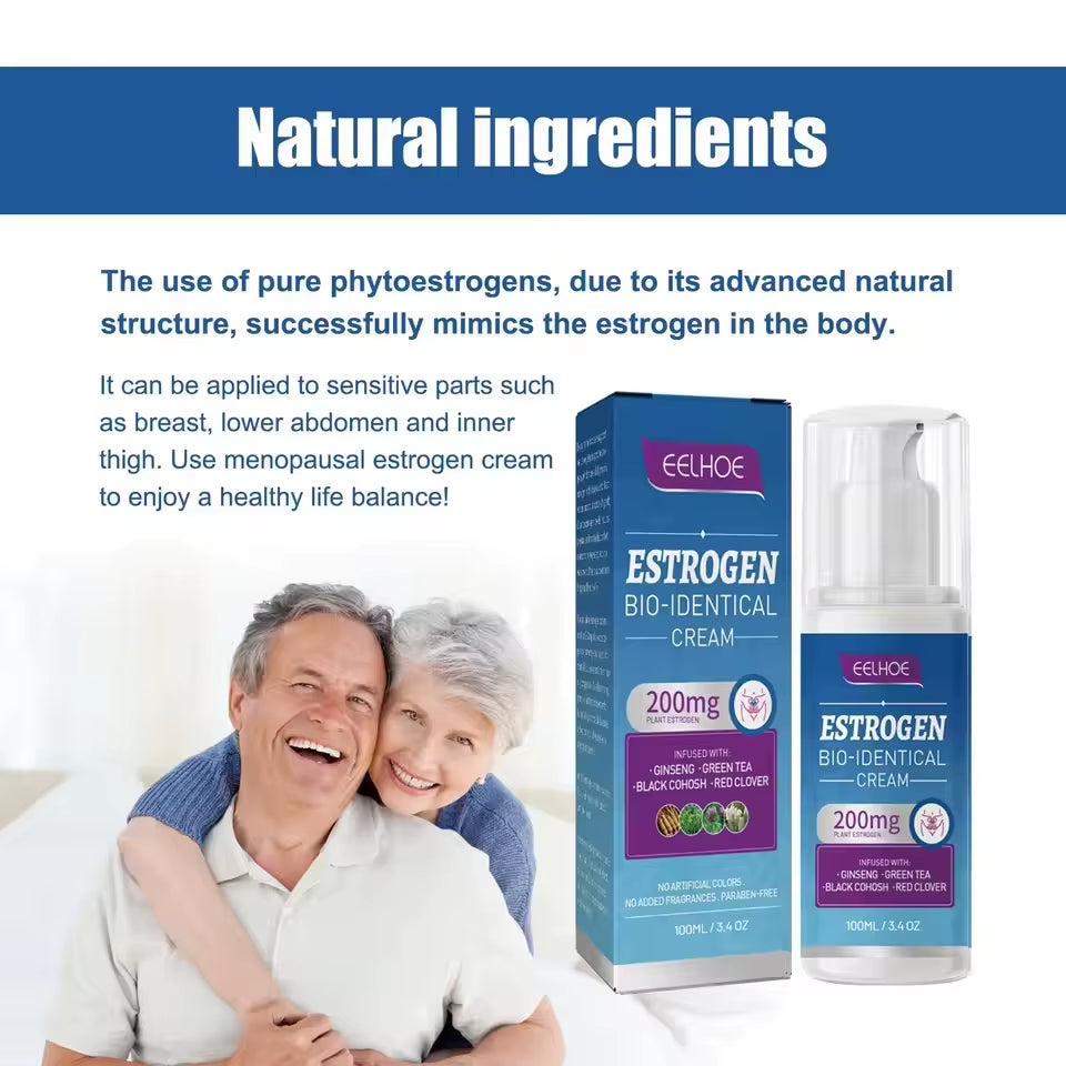 100Ml Estrogen Relief Cream for Women Menopause Soothing Balm Menstrual Cycle & Body Balance Support Helps Reduce Hot Flashes